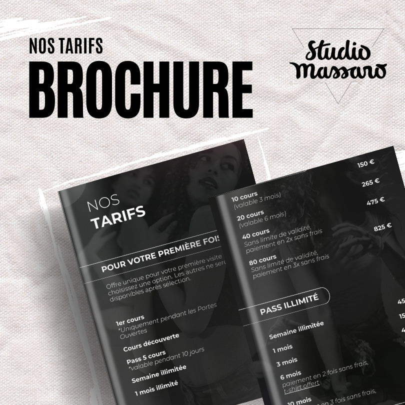 Tarifs des Cours de Danse à Paris - Studio Massaro